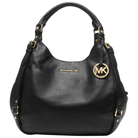 michael kors leather black purse|michael kors black shoulder handbags.